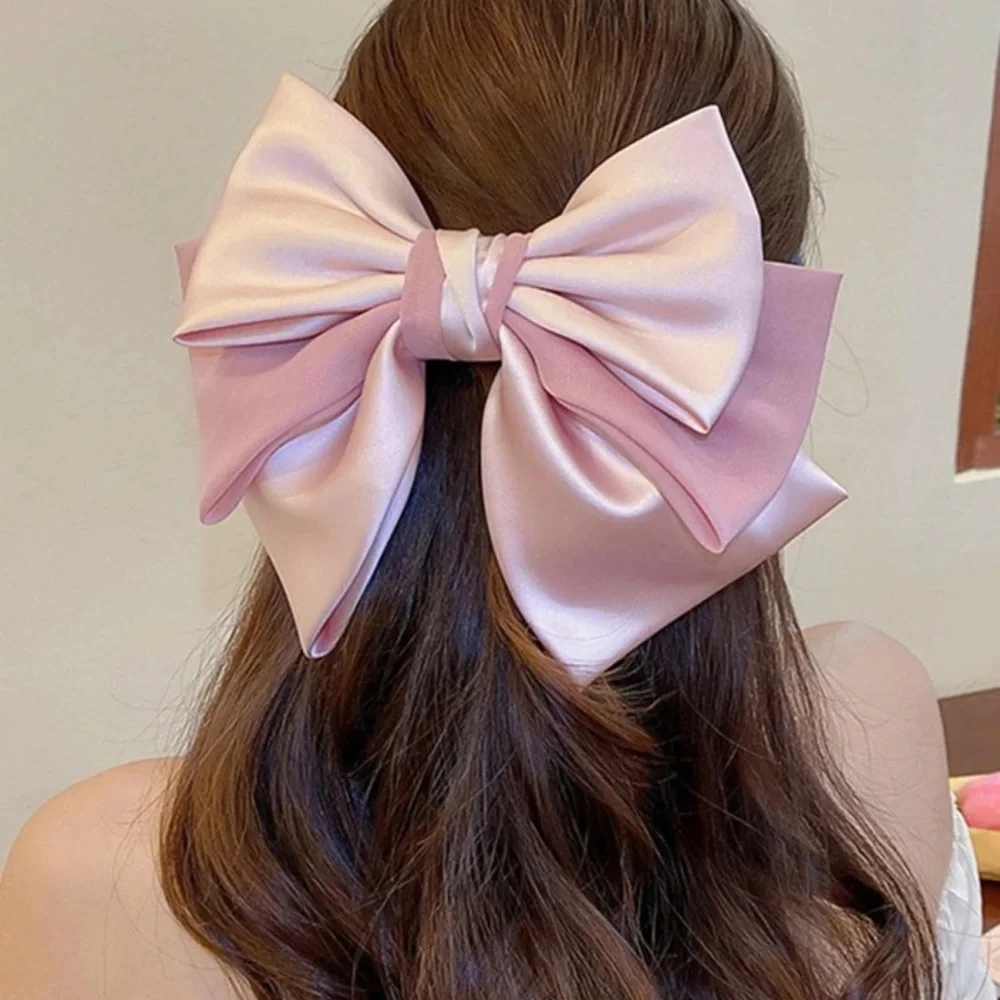 1pc Women Bow Decor Fashion Hair Clip For Gift Cute Valentine's Day